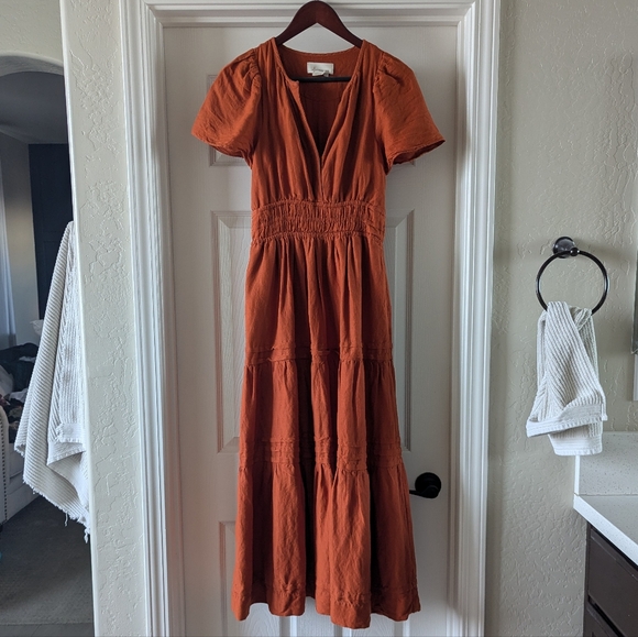 Anthropologie Somerset Linen Maxi Dress - Picture 5 of 8